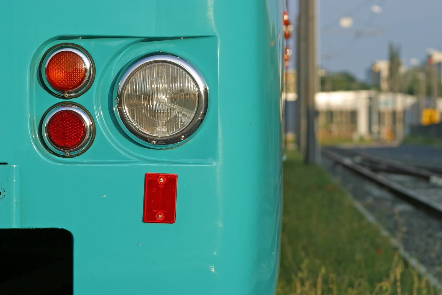 Nahaufnahme Lichter des U2-Wagens